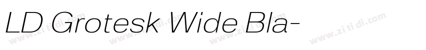 LD Grotesk Wide Bla字体转换